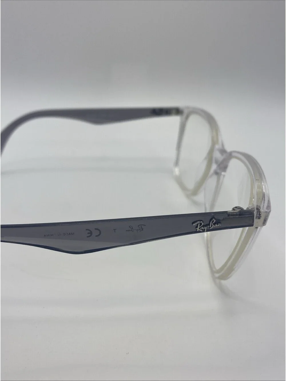 Ray-Ban RB7066 5768 Eyeglasses 52-17 Clear Gray Frame Unisex